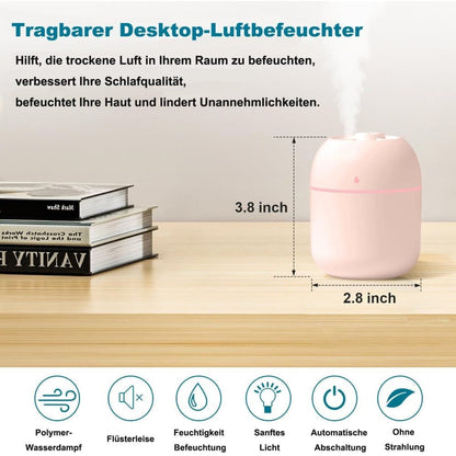 Portable Mini Humidifier 0.22L with USB, Automatic Shutoff, 2 Spray Modes for Bedroom Office and Car, Green V1188-MS-325-0787