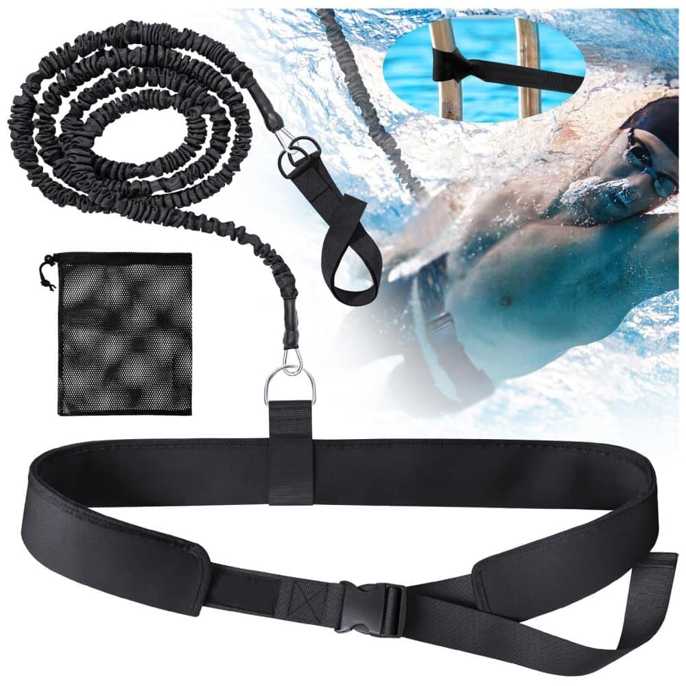 Adjustable Swim Training Belt for Adults and Children, 8-25 Feet, Compatible with Pools V1188-MS-325-0789