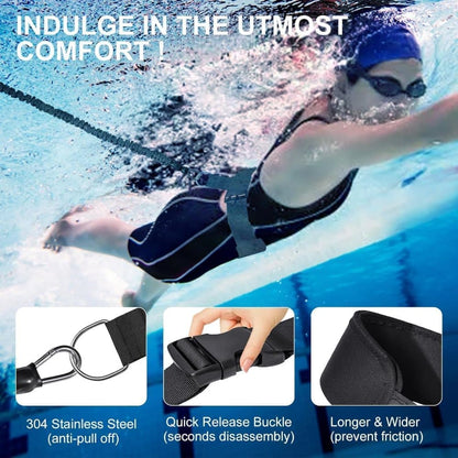 Adjustable Swim Training Belt for Adults and Children, 8-25 Feet, Compatible with Pools V1188-MS-325-0789