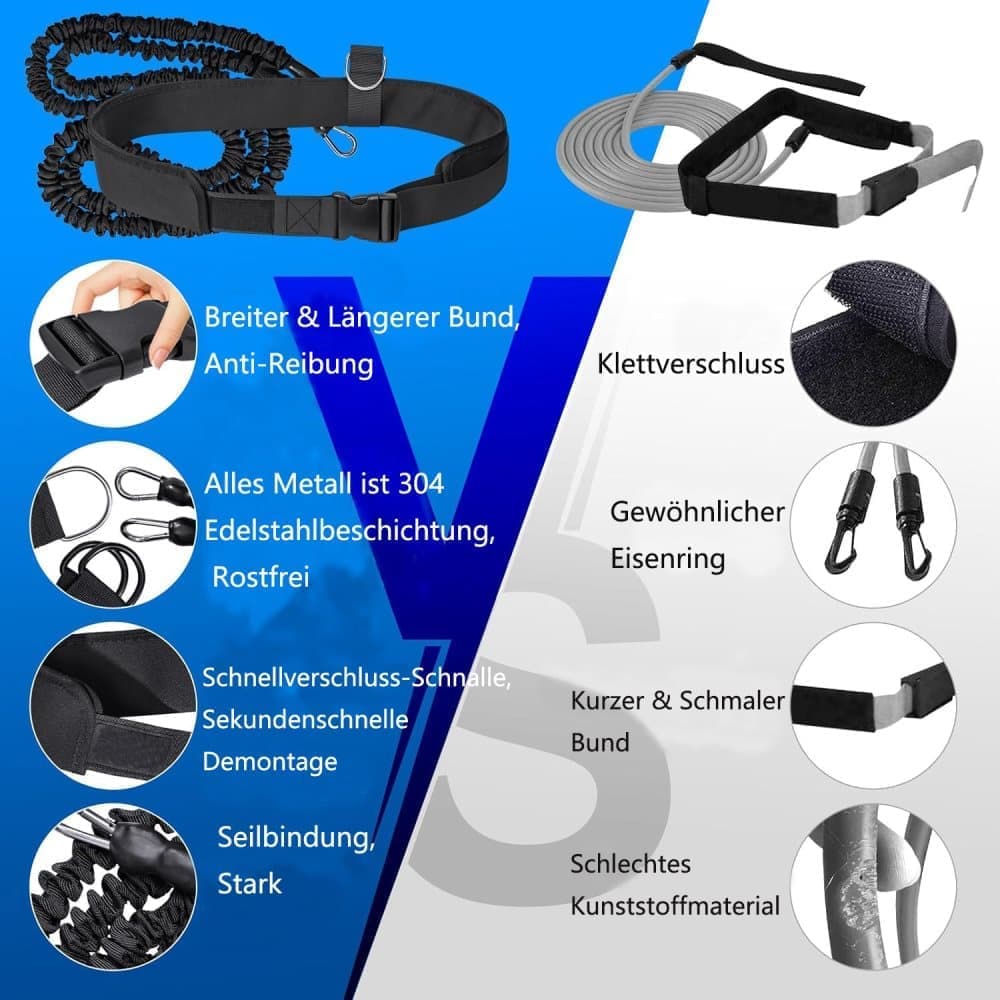 Adjustable Swim Training Belt for Adults and Children, 8-25 Feet, Compatible with Pools V1188-MS-325-0789
