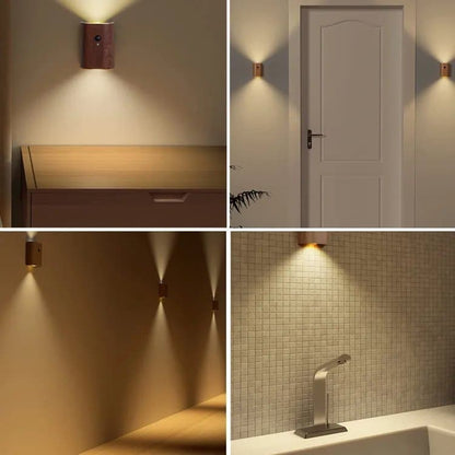 2-Pack LED Wall Lamp with Motion Sensor, Rechargeable, for Garden Fence Stairs and Patio V1188-MS-325-0790