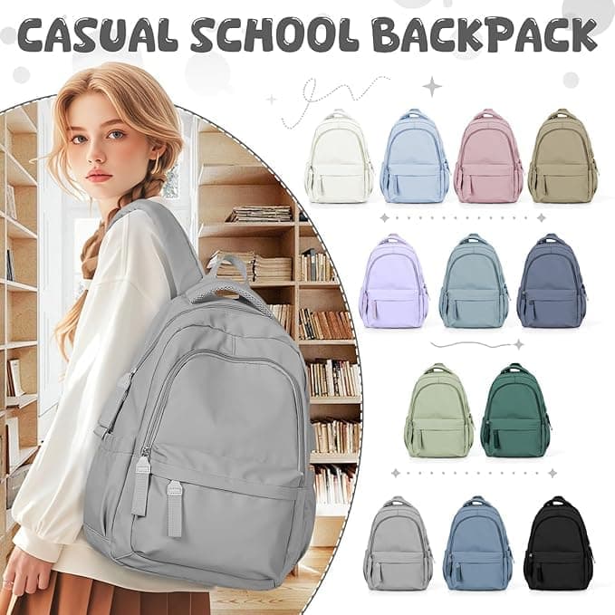 14-inch Waterproof Lightweight Laptop Backpack for School and University, Gray V1188-MS-325-0792
