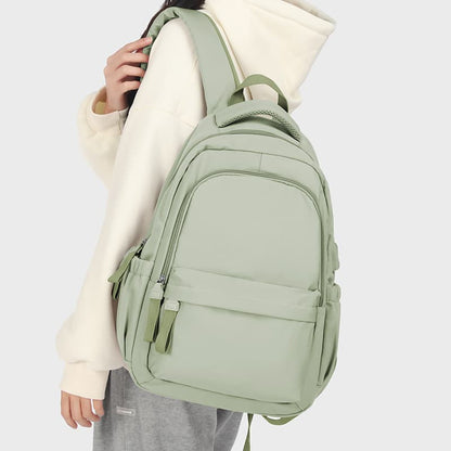 14-inch Laptop Backpack Waterproof Lightweight Daypack for School and University, Light Green V1188-MS-325-0793