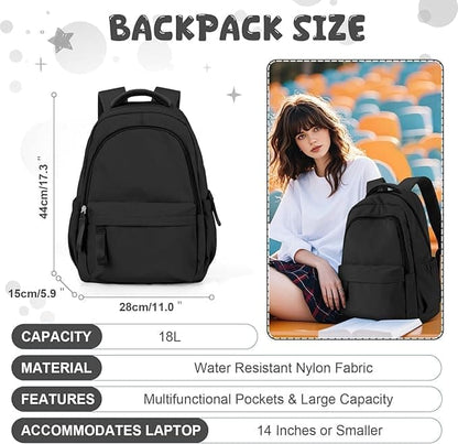 14-inch Waterproof Lightweight Laptop Backpack for School and University, Light Blue V1188-MS-325-0795