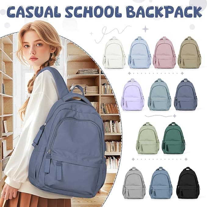14-inch Laptop Backpack Waterproof Lightweight Daypack for School University, Dark Blue, Compatible with V1188-MS-325-0796