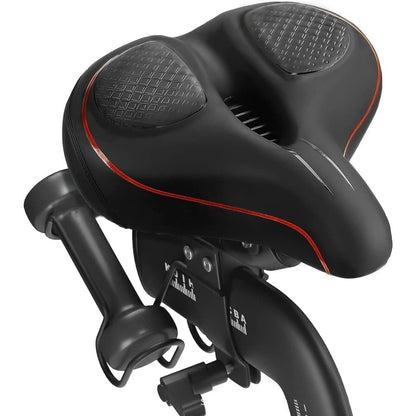Comfortable unisex bicycle saddle with double shock absorbers, breathable waterproof ergonomic design, red V1188-MS-325-0805