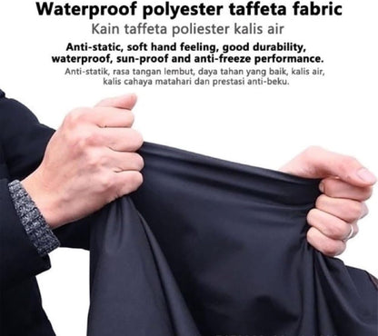 Waterproof Motorcycle Cover with Reflective Strips and Lock Holes, Black, with Storage Bag V1188-MS-325-0807