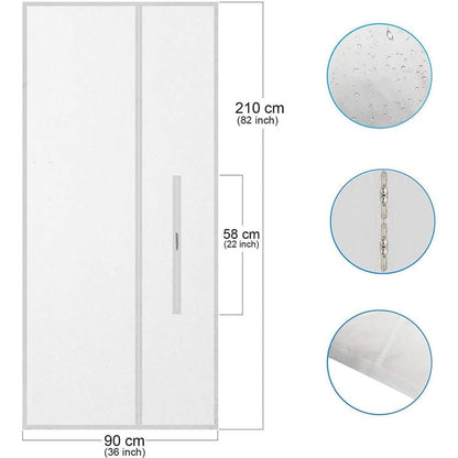 Energy-saving waterproof air conditioning door seal with zipper, easy to handle protective balcony door seal V1188-MS-325-0808
