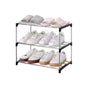 Stackable Shoe Rack 3-Tier Space Saving Storage for Shoes and Bags, 43x26x38cm V1188-MS-325-0810