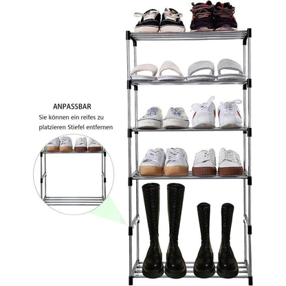 Stackable Shoe Rack 3-Tier Space Saving Storage for Shoes and Bags, 43x26x38cm V1188-MS-325-0810