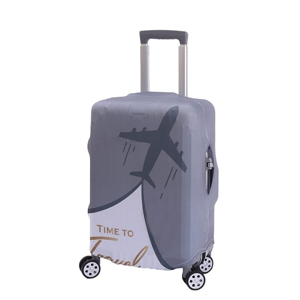 Elastic Suitcase Cover Travel Luggage Protective Cover Scratch Resistant, for Trolley Case, 22-24 inch, Gray V1188-MS-325-0813