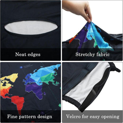 Black Elastic Suitcase Cover for Travel Luggage, Scratch Resistant, M (22-24 inch) V1188-MS-325-0817