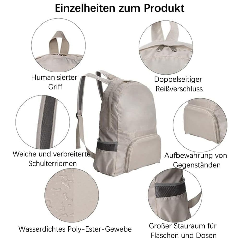 2-Pack Foldable Waterpack Backpack for Camping Hiking Travel, Black, Unisex Outdoor Daily Backpack V1188-MS-325-0823