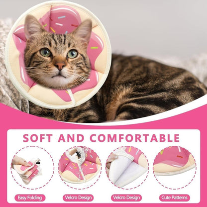 Adjustable Protective Collar for Cats and Dogs with Velcro, S, Pink V1188-MS-325-0825