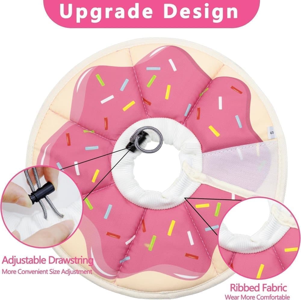 Adjustable Protective Collar for Cats and Dogs with Velcro, S, Pink V1188-MS-325-0825