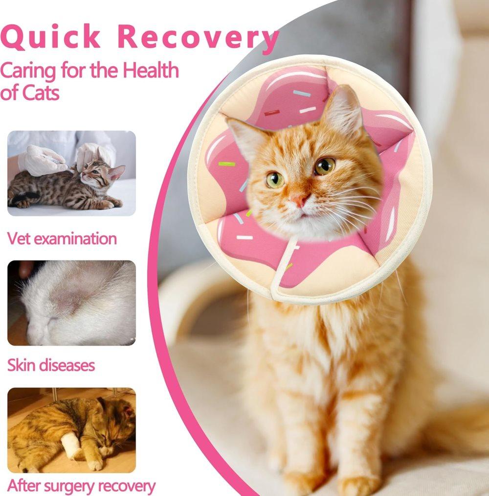 Adjustable Protective Collar for Cats and Dogs with Velcro, S, Pink V1188-MS-325-0825