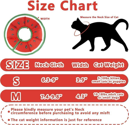 1x Adjustable Protective Collar for Cats and Dogs with Velcro, Compatible with Cats, S (RED) V1188-MS-325-0827