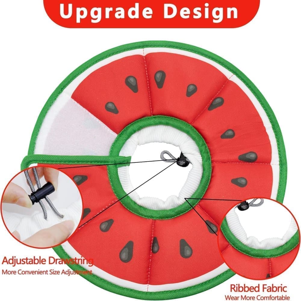 1 Protective Collar for Cats and Dogs with Velcro, Adjustable Neck Collar, Compatible with Cats, M, Red V1188-MS-325-0833