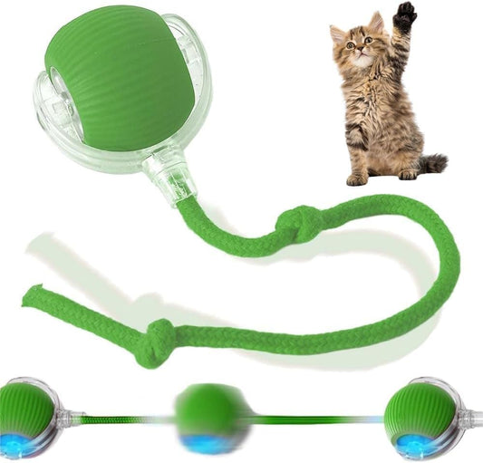 Interactive Cat Toy Ball Electronic Automatic with 3 Modes, Compatible with Cats, Green V1188-MS-325-0844