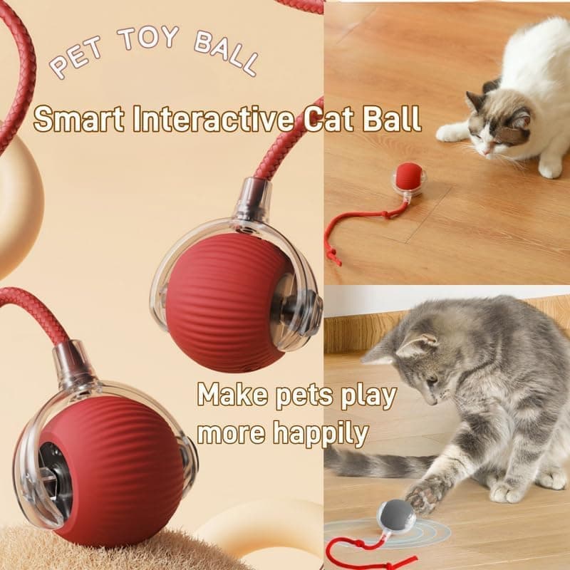 Interactive Cat Toy Ball Electronic Automatic with 3 Modes, Compatible with Cats, Green V1188-MS-325-0844