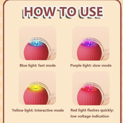 Interactive Cat Toy Ball Electronic Automatic with 3 Modes, Compatible with Cats, Green V1188-MS-325-0844