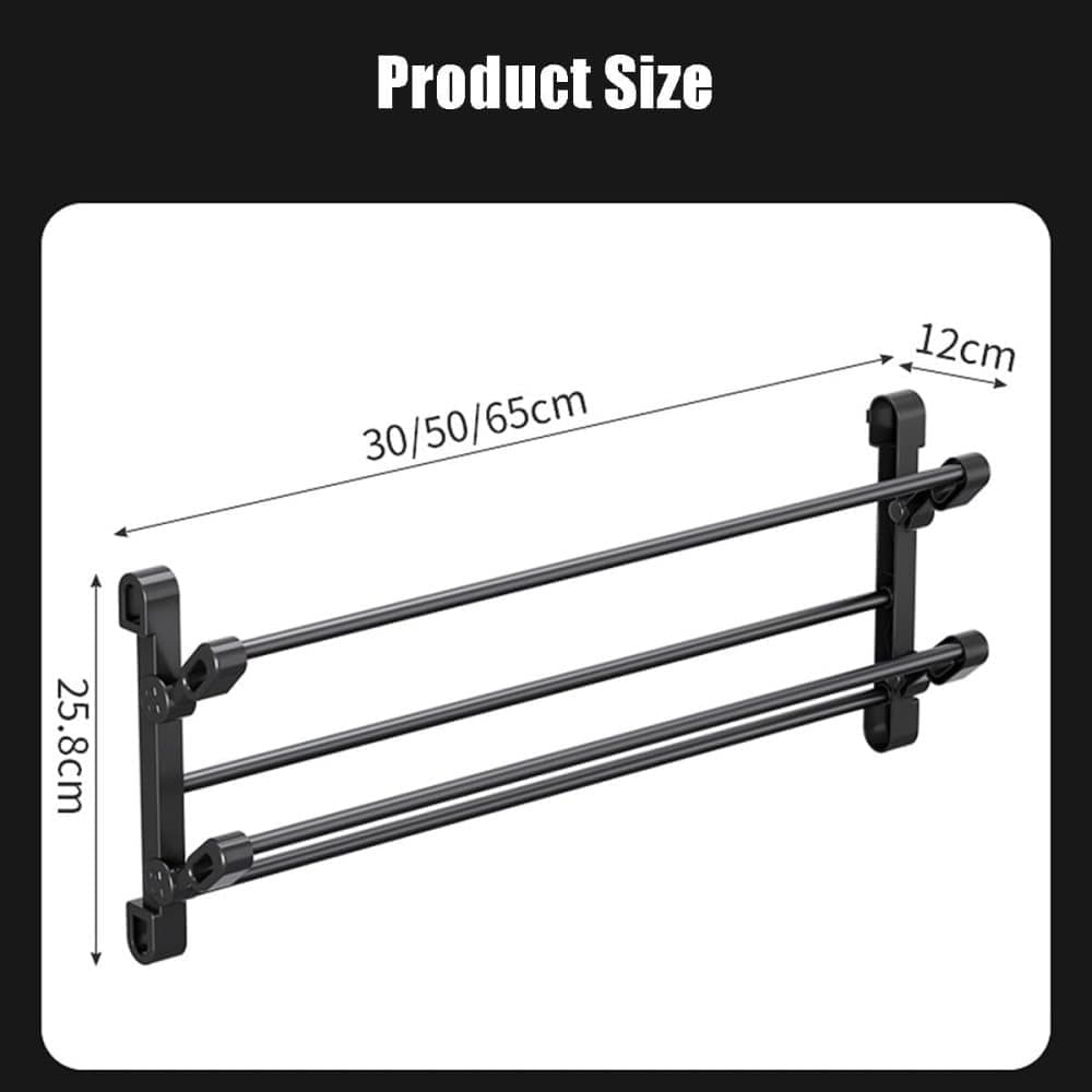 Wall-Mounted Folding Shoe Rack, 50x25.8x12cm, Space-Saving No-Drill Storage Organizer V1188-MS-325-0845
