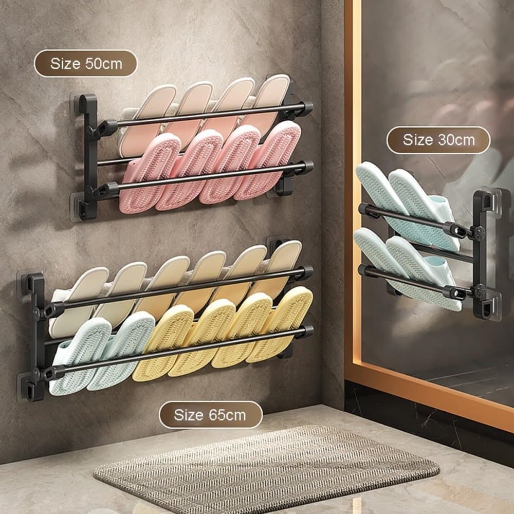 Wall-Mounted Folding Shoe Rack, 50x25.8x12cm, Space-Saving No-Drill Storage Organizer V1188-MS-325-0845
