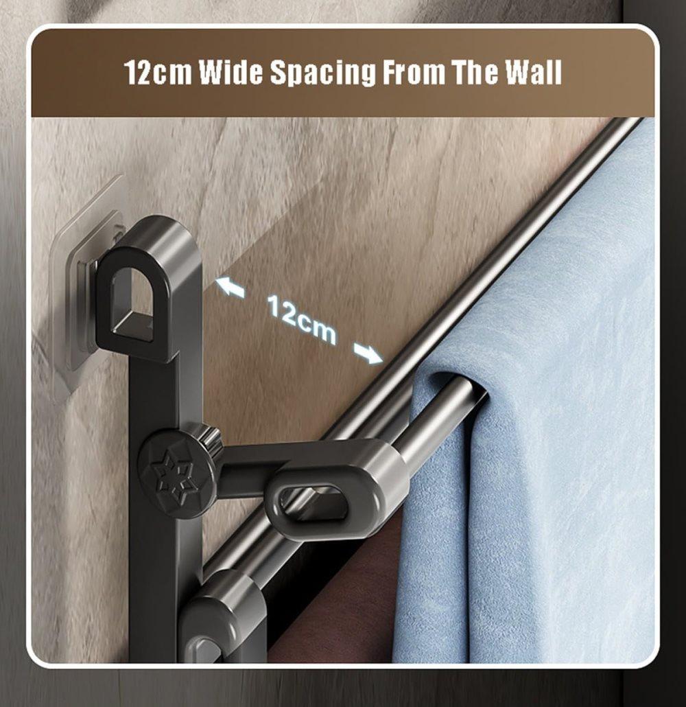 Wall-Mounted Folding Shoe Rack, 50x25.8x12cm, Space-Saving No-Drill Storage Organizer V1188-MS-325-0845