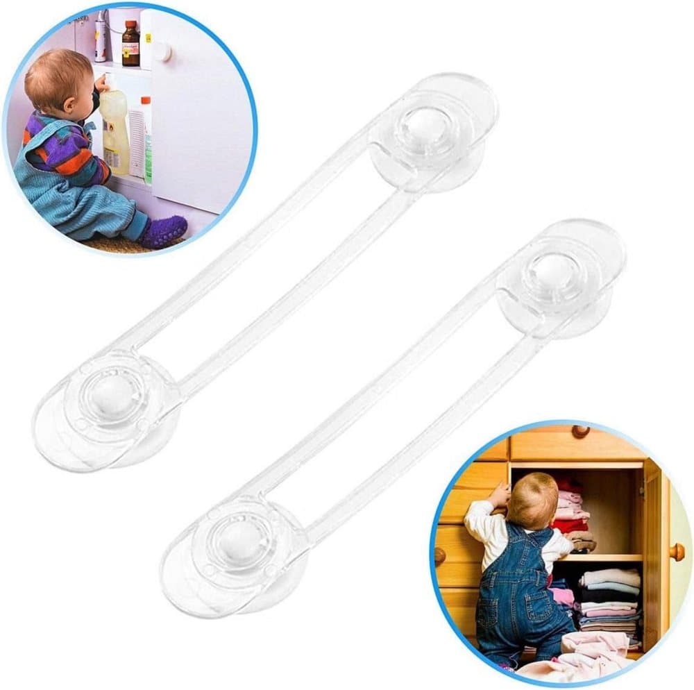 8-Pack Child Safety Cabinet Latch Drawer Lock with Lock Protector, 11cm, Compatible with Most Cabinets V1188-MS-325-0846