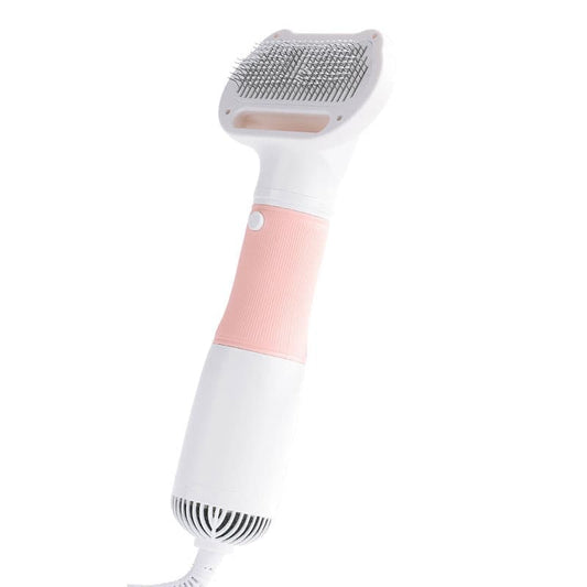 Pet Hair Dryer 3-in-1 with Brush for Dogs and Cats, Portable Quiet, 3 Heat Settings Overheat Protection, Pink V1188-MS-325-0848