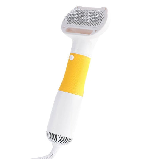 Portable 3-in-1 Pet Hair Dryer with Brush, 3 Heat Settings Overheat Protection, Quiet Dog Cat Grooming Tool, V1188-MS-325-0851