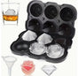 1 piece BPA-free reusable ice cube tray with lid for round ice balls, 6 compartment V1188-MS-325-0857