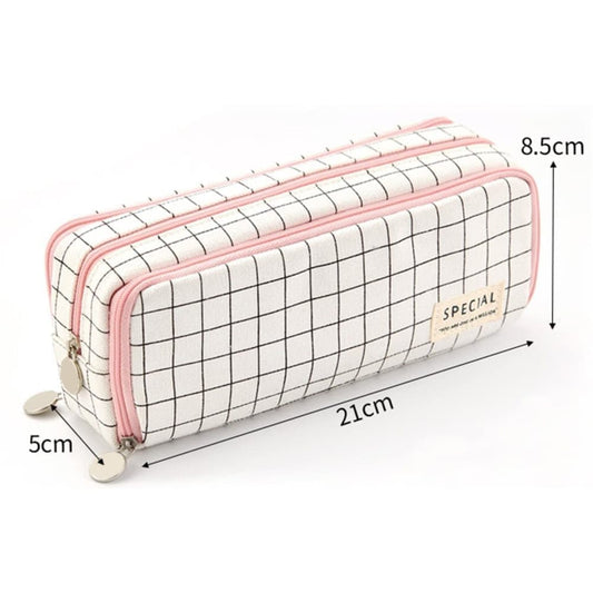 3 Compartments Large Pencil Case, High Capacity Multifunctional, Green V1188-MS-325-0883