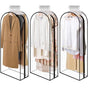 3-pack Transparent Dustproof Garment Storage Bag with Zipper for Wardrobe, PEVA Material, 60 x 25 x 153cm V1188-MS-325-0887