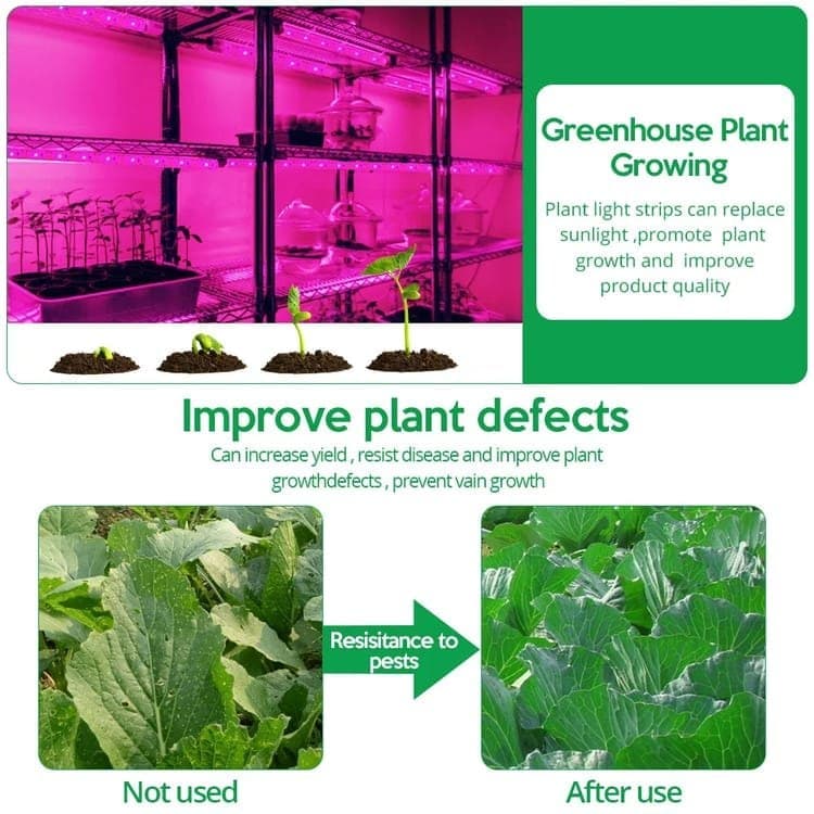 Full Spectrum USB LED Grow Light for Small Plants Greenhouse, 3M, Compatible with USB V1188-MS-325-0893