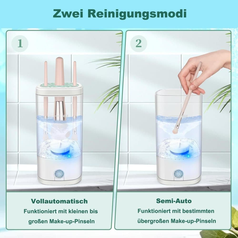 Electric Makeup Brush Cleaner, Fully Automatic Deep Cleaning, Portable Beauty Cleaner, Fits Multiple Brush V1188-MS-325-0903