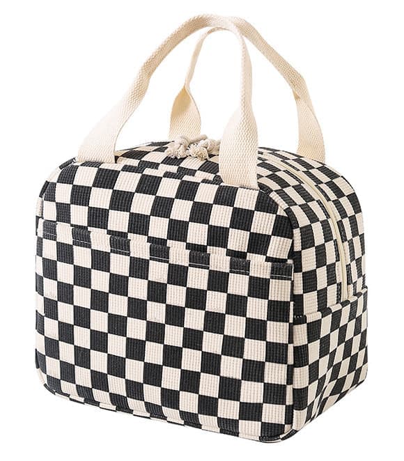 Insulated Corduroy Lunch Bag Cooler Leak-proof for Picnics and Work, 26cm V1188-MS-325-0907