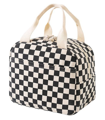 Insulated Corduroy Lunch Bag Cooler Leak-proof for Picnics and Work, 26cm V1188-MS-325-0907