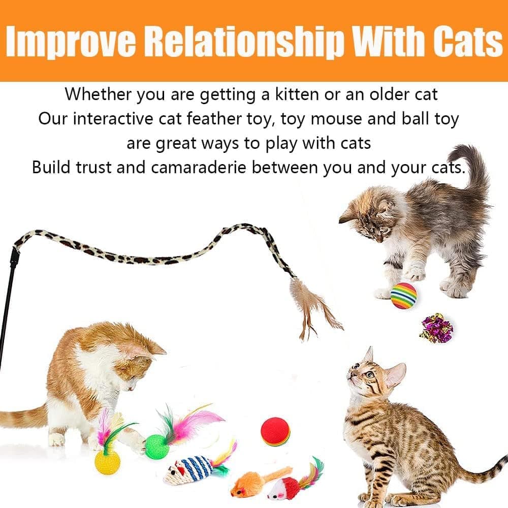 21 Piece Cat Toys for Kittens and Cats V1188-MS-325-0910