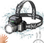 18000lm LED Headlamp USB Rechargeable Waterproof with Motion Sensor, Black V1188-MS-325-0921