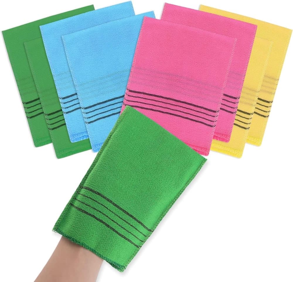 12 pcs Exfoliating Washcloth Scrub Glove Towel for Dead Skin Removal, one size V1188-MS-325-0933