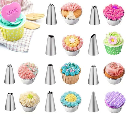 40-Piece Piping Bag Set with Nozzles for Cake Decorating, Pastry, and Desserts V1188-MS-325-0935