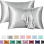 2-Pack Satin Pillowcase Silky Soft, 50 x 75cm, Light Gray V1188-MS-325-0938