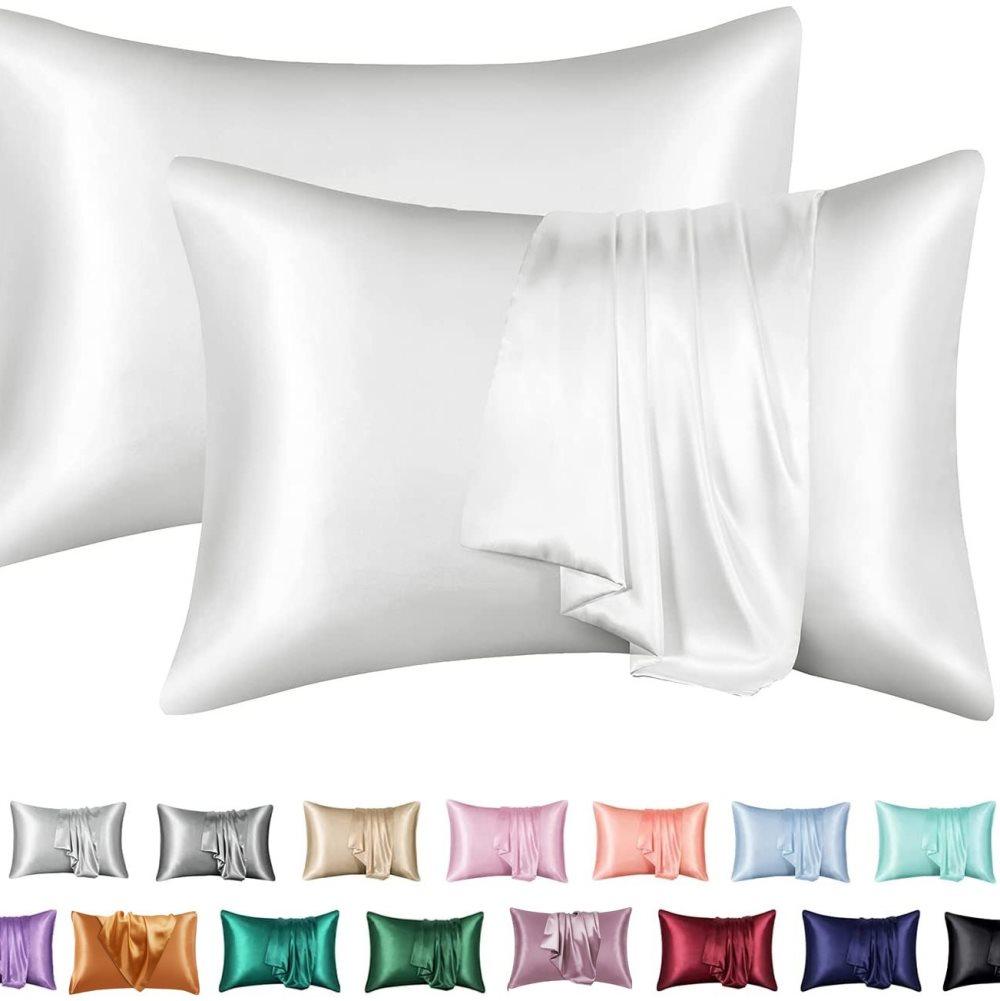 2-Pack Satin Pillowcase Silky Soft, 50 x 75cm, White V1188-MS-325-0939