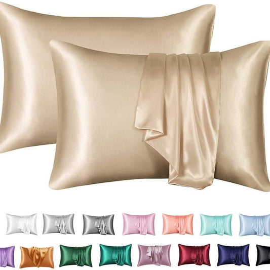 2-Pack Satin Pillowcase, Silky Soft, Multiple Colors, 50 x 75cm V1188-MS-325-0941