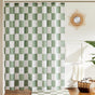 Green Checkered Shower Curtain with Retro Chess Pattern, 180x180 cm V1188-MS-325-0950
