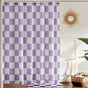 Retro Chess Pattern Checkered Shower Curtain, Purple, 180x180 cm V1188-MS-325-0951