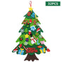 32 Decorations & LED Lights Felt Christmas Tree Wall DIY, 96 cm, Christmas Decoration for Kids Classroom Home V1188-MS-325-0953