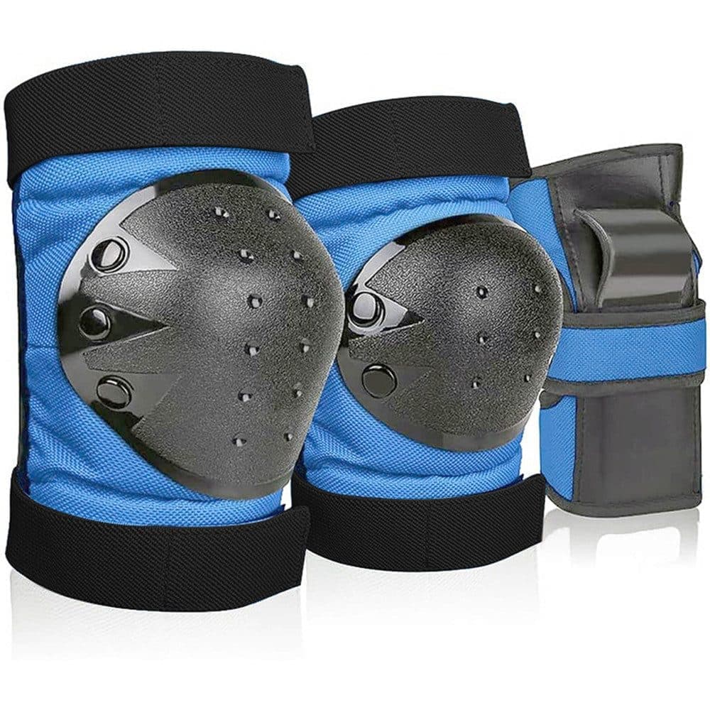 6-in-1 Protective Gear Set for Roller Skating Skateboarding, Adjustable Knee Elbow Wrist Guards, One Size, V1188-MS-325-0962