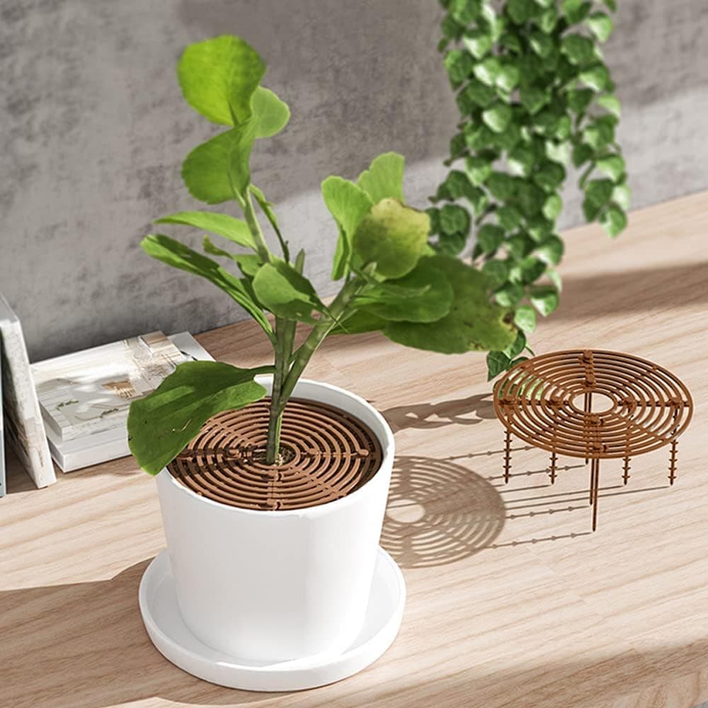2-pack Waterproof Cuttable Pot Covers, Prevents Pets from Digging, Compatible with Indoor and Outdoor V1188-MS-325-0972